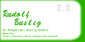rudolf buslig business card